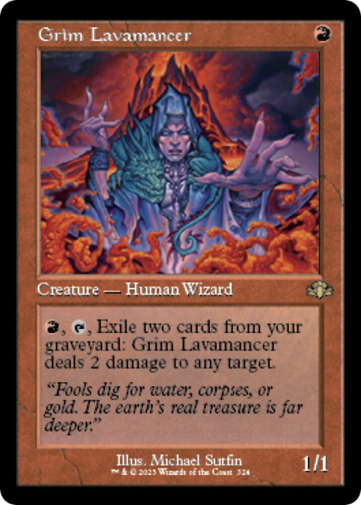 Grim Lavamancer (Retro Frame) 324 card from Dominaria Remastered