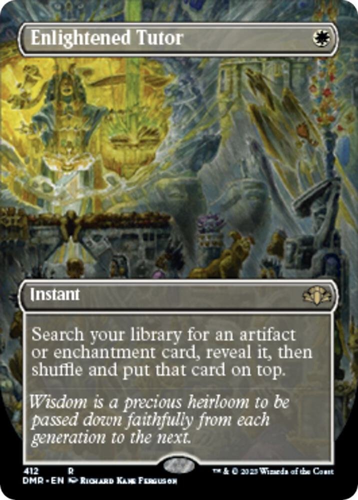 Enlightened Tutor (Borderless) 412 card from Dominaria Remastered
