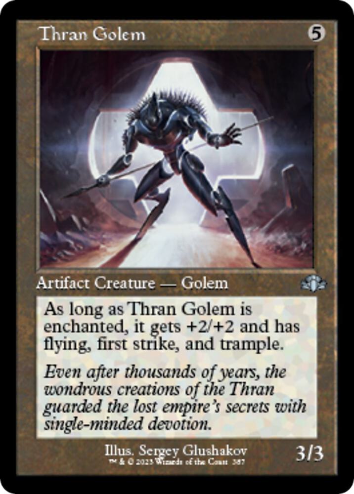 Thran Golem (Retro Frame) 387 card from Dominaria Remastered
