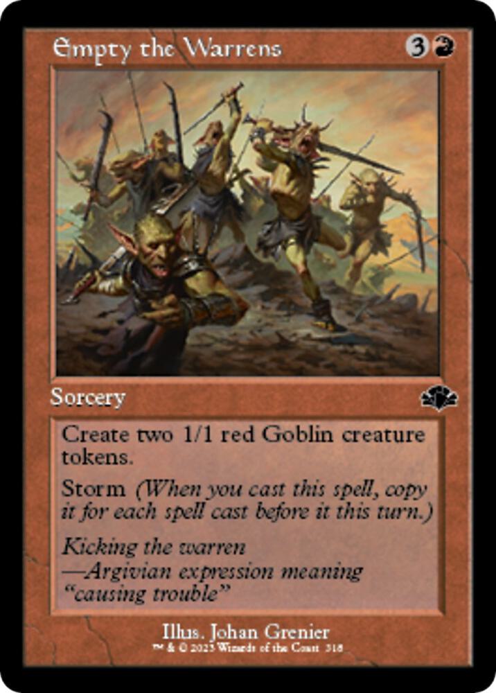 Empty the Warrens (Retro Frame) 318 card from Dominaria Remastered
