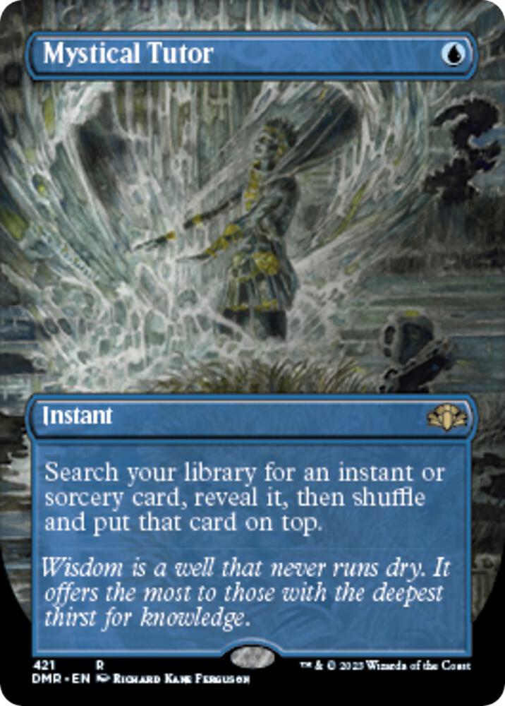Mystical Tutor (Borderless) 421 card from Dominaria Remastered