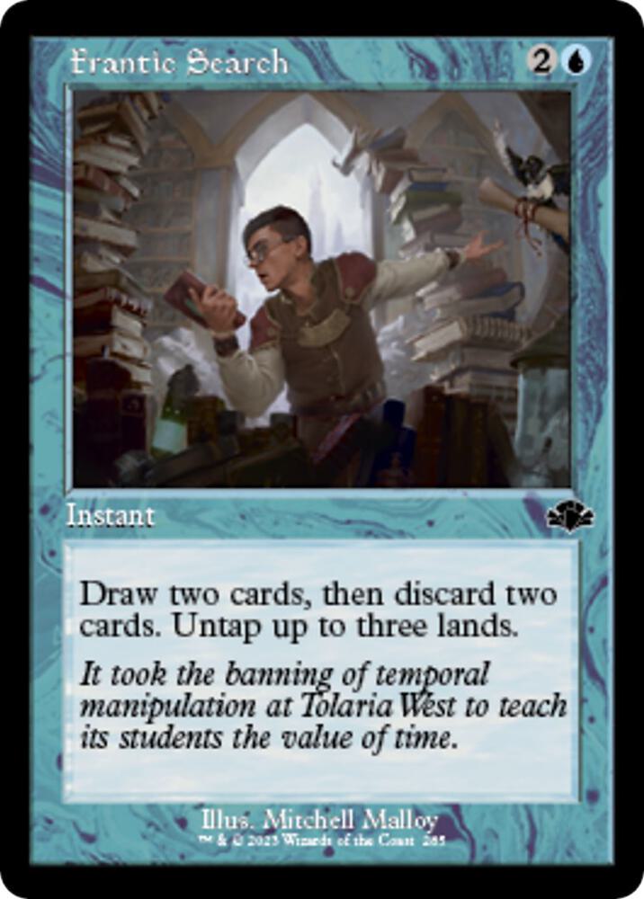 Frantic Search (Retro Frame) 285 card from Dominaria Remastered
