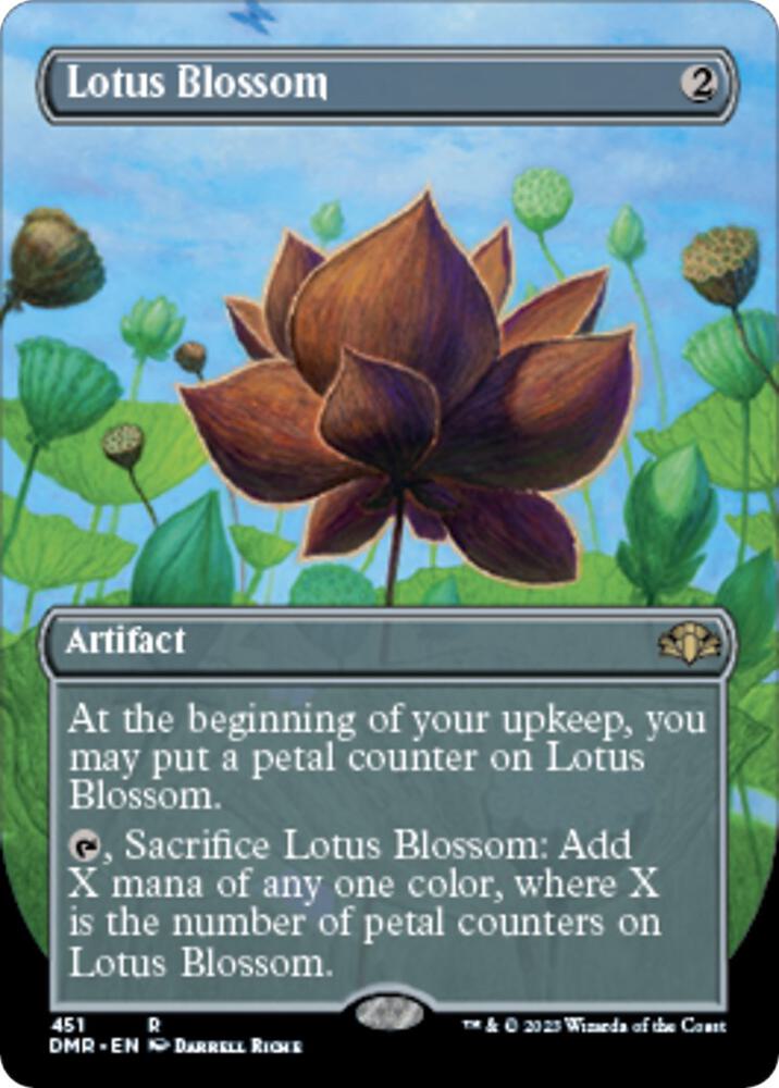 Lotus Blossom (Borderless) 451 card from Dominaria Remastered