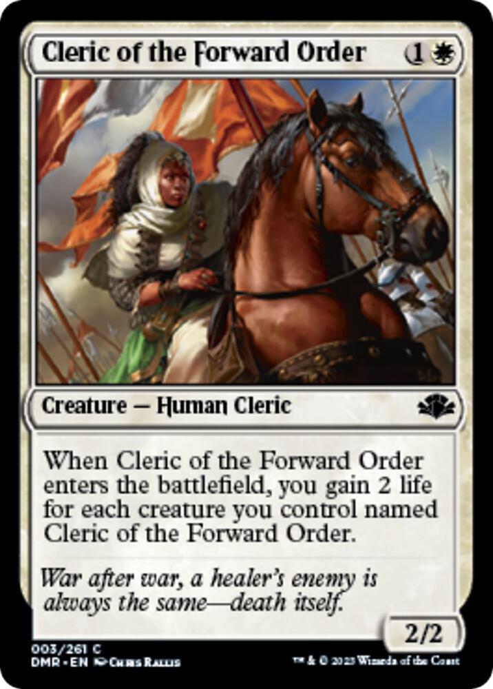 Cleric of the Forward Order 3 card from Dominaria Remastered