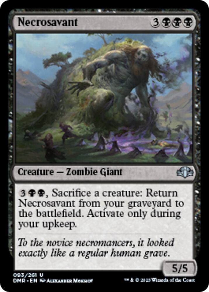 Necrosavant 93 card from Dominaria Remastered