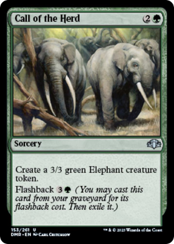 Call of the Herd 153 card from Dominaria Remastered