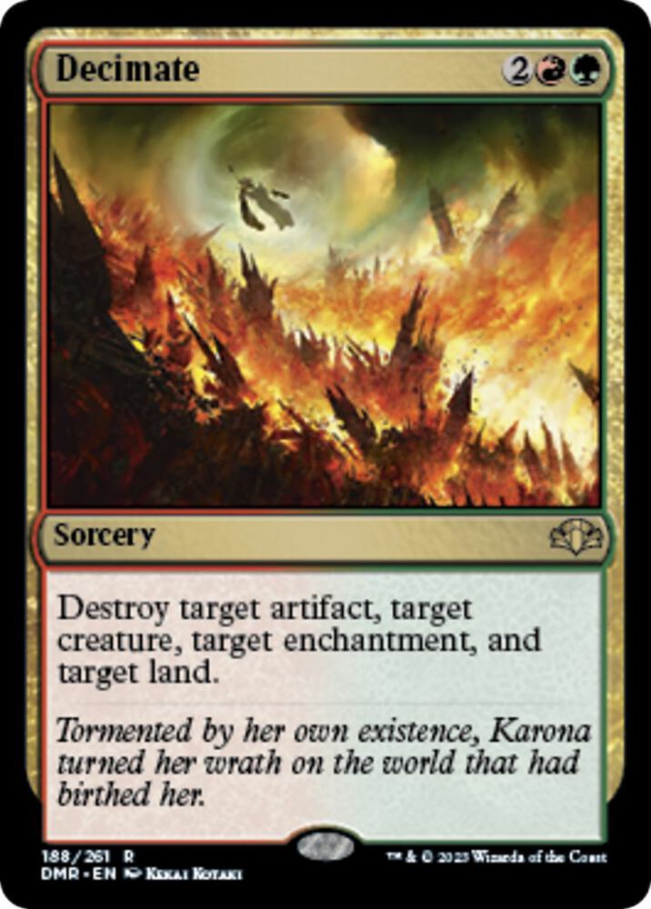 Decimate 188 card from Dominaria Remastered