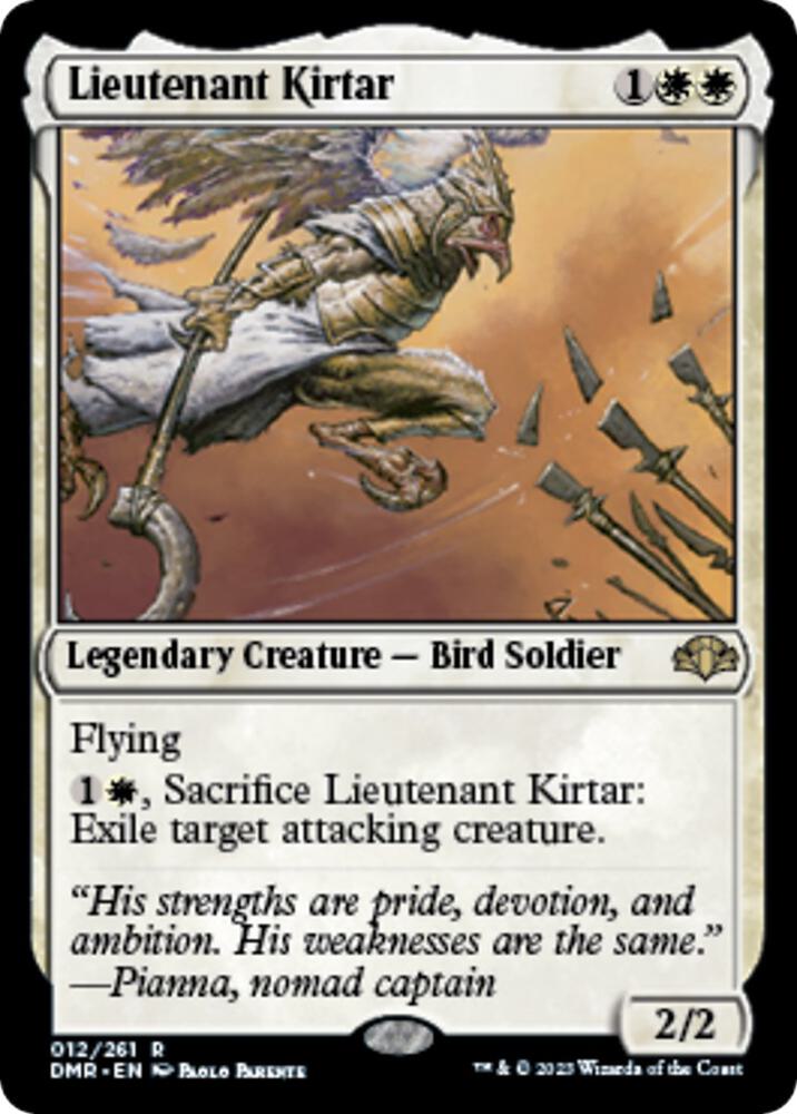 Lieutenant Kirtar 12 card from Dominaria Remastered