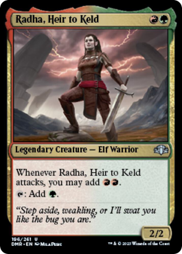 Radha, Heir to Keld 196 card from Dominaria Remastered