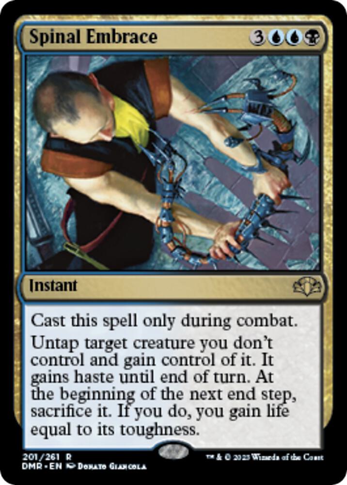 Spinal Embrace 201 card from Dominaria Remastered