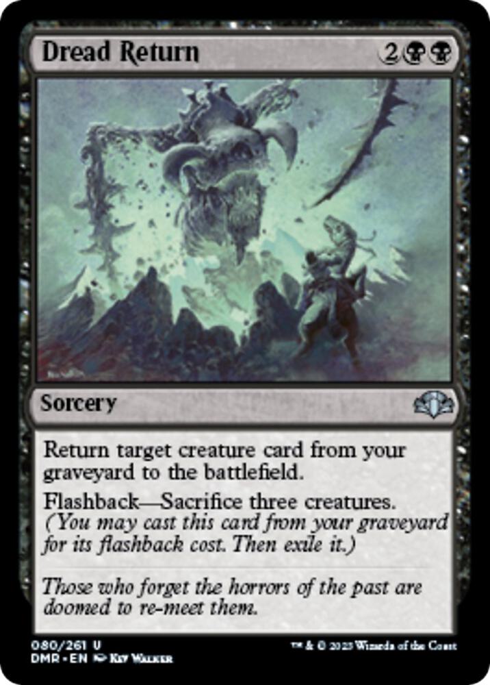 Dread Return 80 card from Dominaria Remastered
