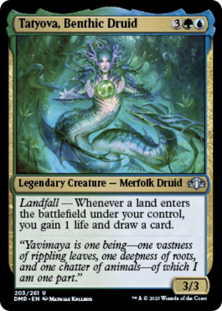 Tatyova, Benthic Druid 203 card from Dominaria Remastered