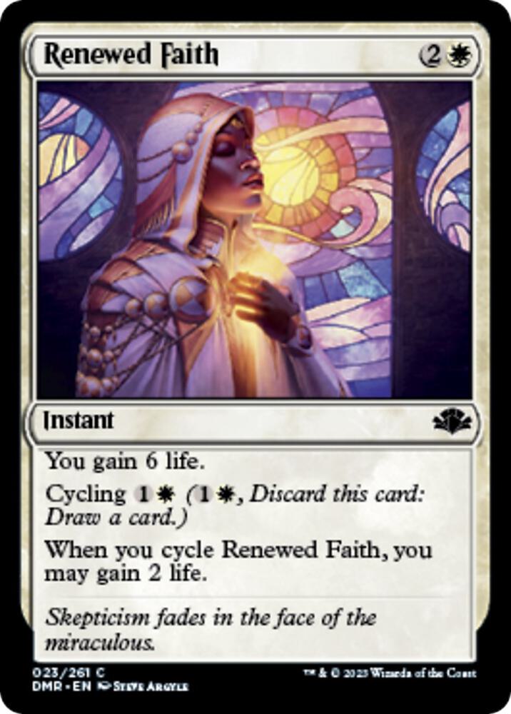 Renewed Faith 23 card from Dominaria Remastered