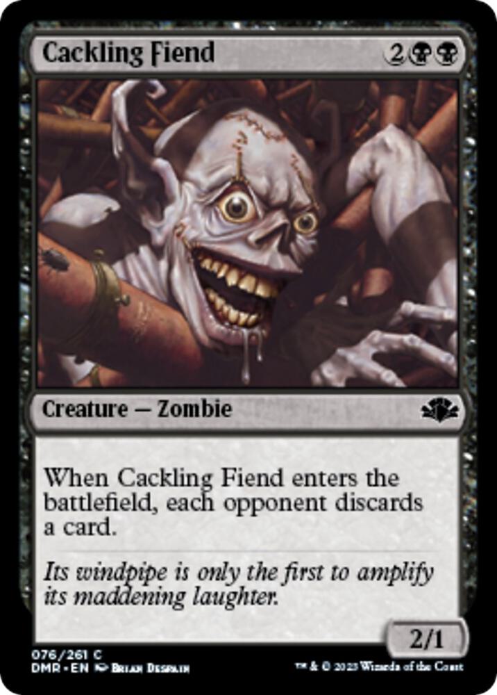 Cackling Fiend 76 card from Dominaria Remastered
