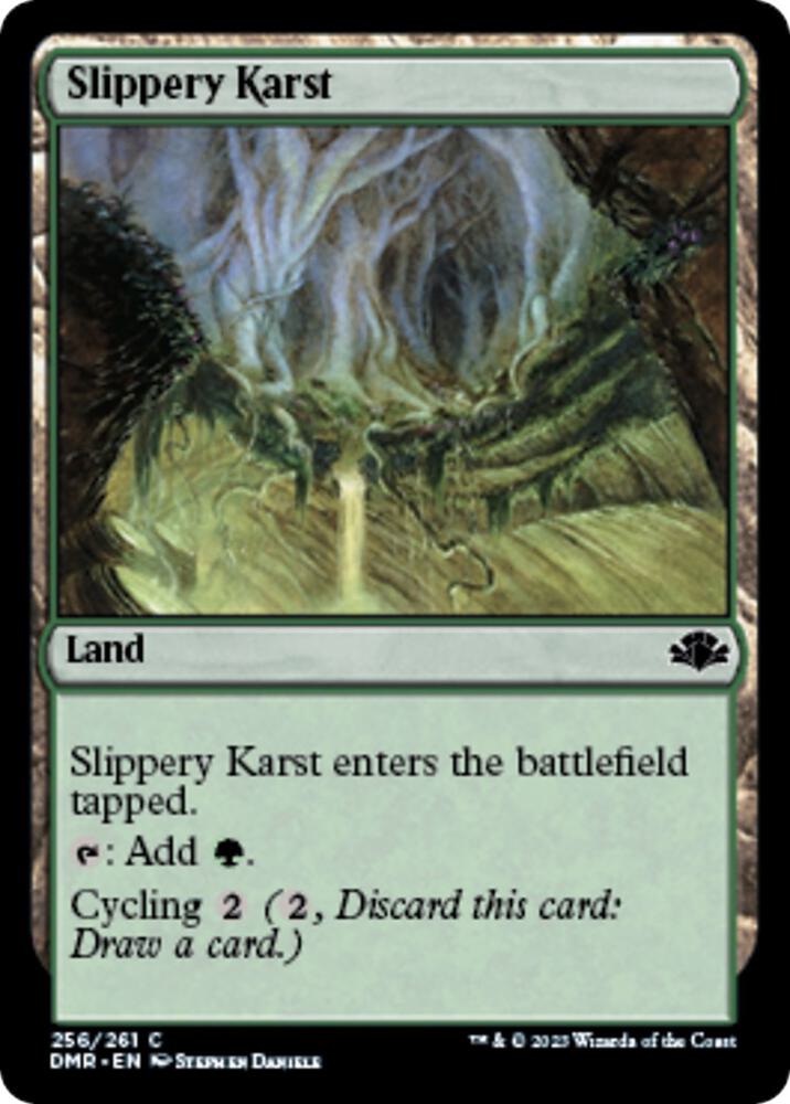 Slippery Karst 256 card from Dominaria Remastered