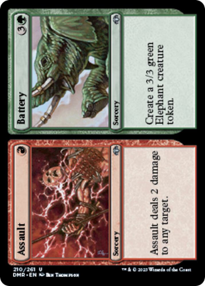 Assault // Battery 210 card from Dominaria Remastered