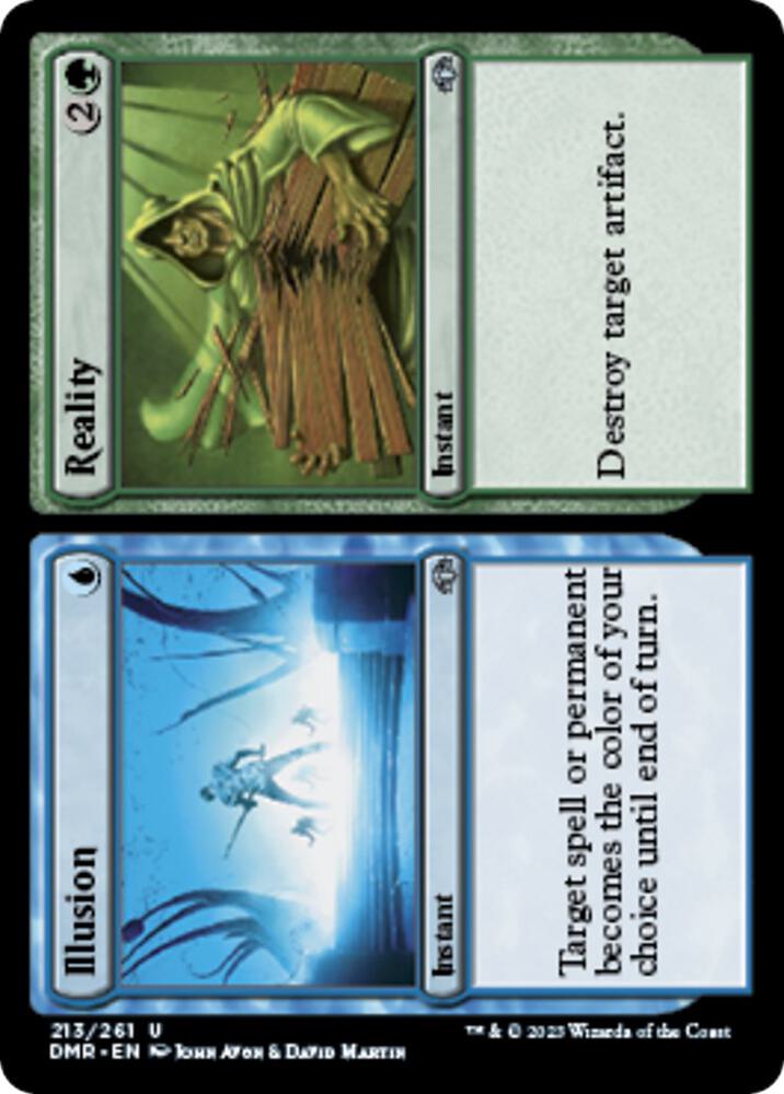 Illusion // Reality 213 card from Dominaria Remastered