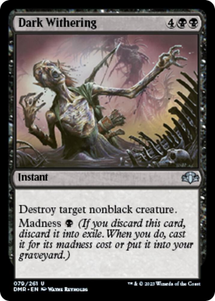 Dark Withering 79 card from Dominaria Remastered