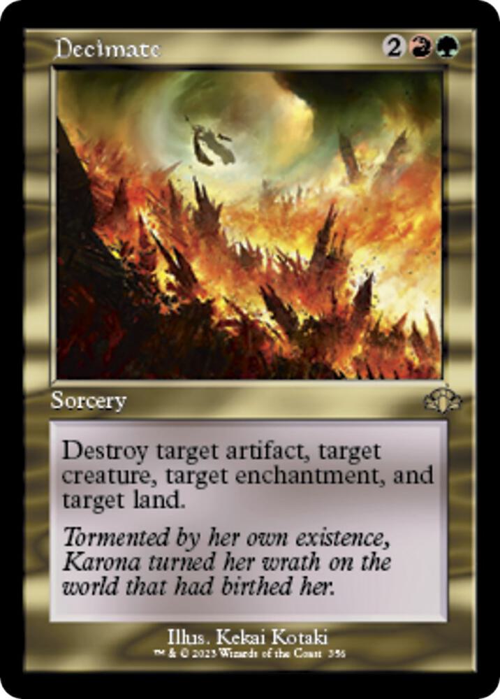 Decimate (Retro Frame) 356 card from Dominaria Remastered