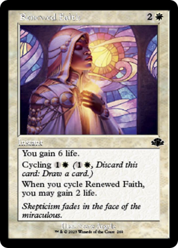 Renewed Faith (Retro Frame) 269 card from Dominaria Remastered
