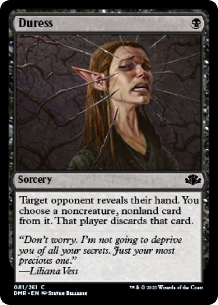 Duress 81 card from Dominaria Remastered