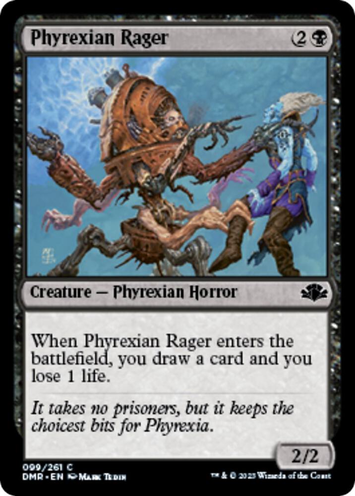 Phyrexian Rager 99 card from Dominaria Remastered