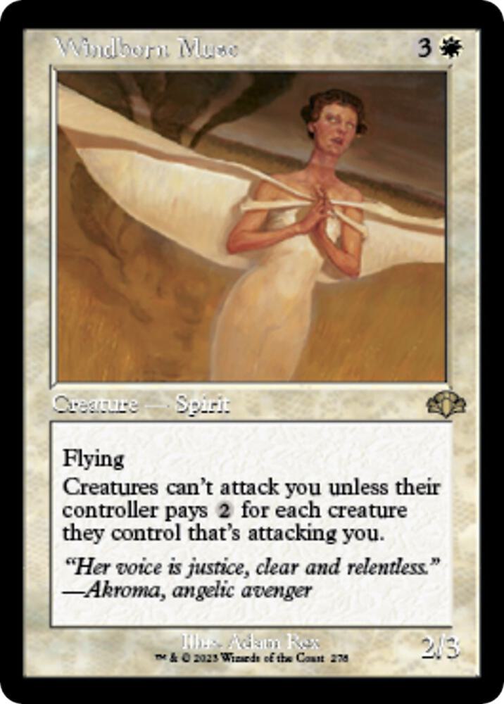 Windborn Muse (Retro Frame) 278 card from Dominaria Remastered