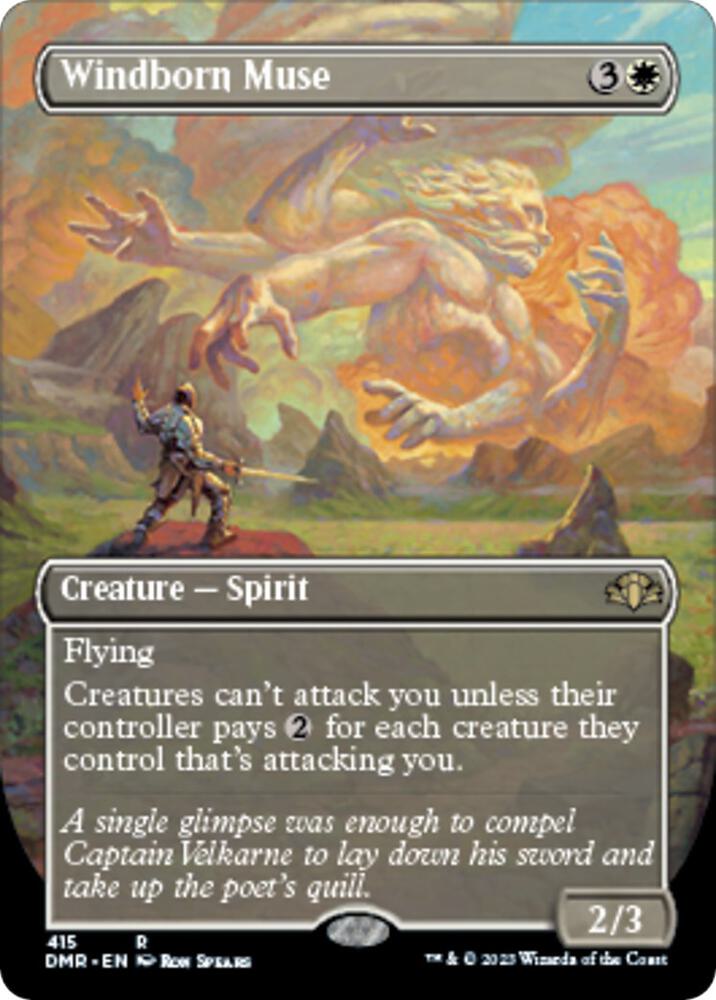 Windborn Muse (Borderless) 415 card from Dominaria Remastered