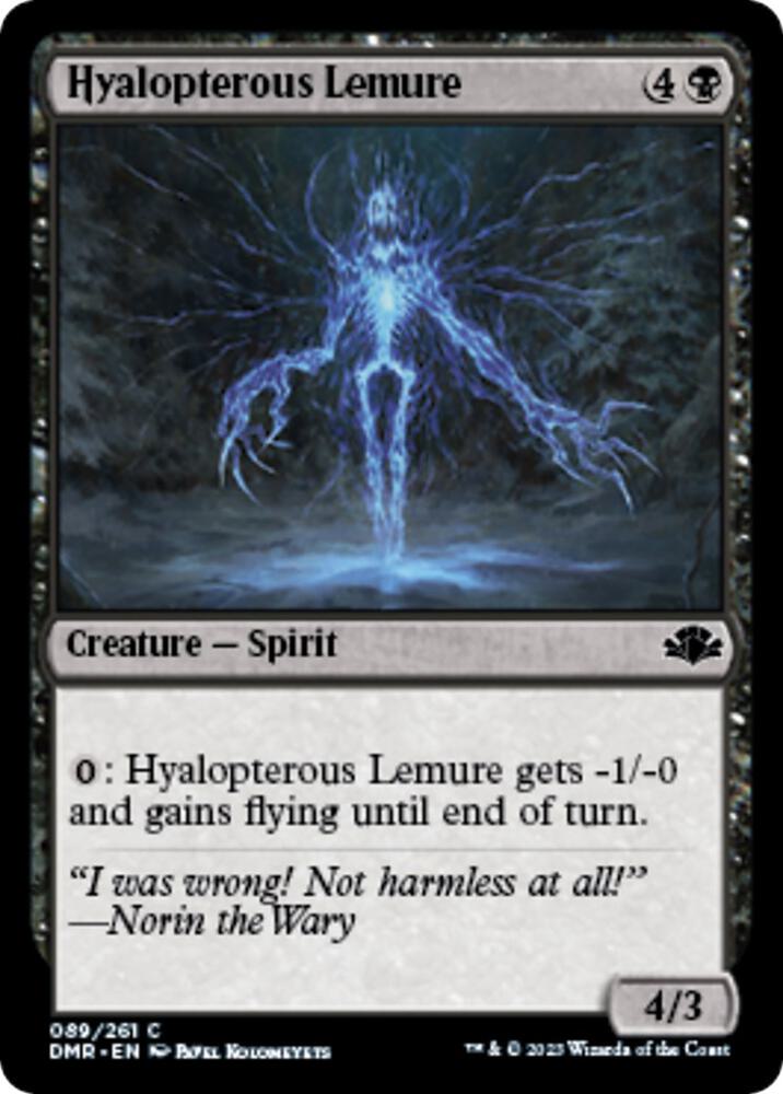 Hyalopterous Lemure 89 card from Dominaria Remastered