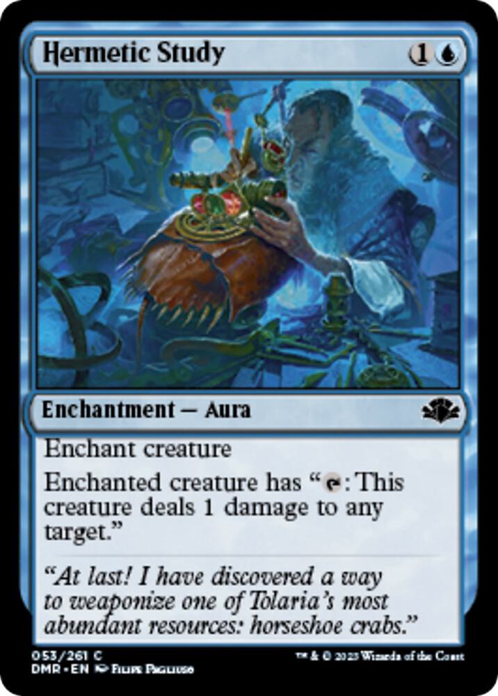 Hermetic Study 53 card from Dominaria Remastered