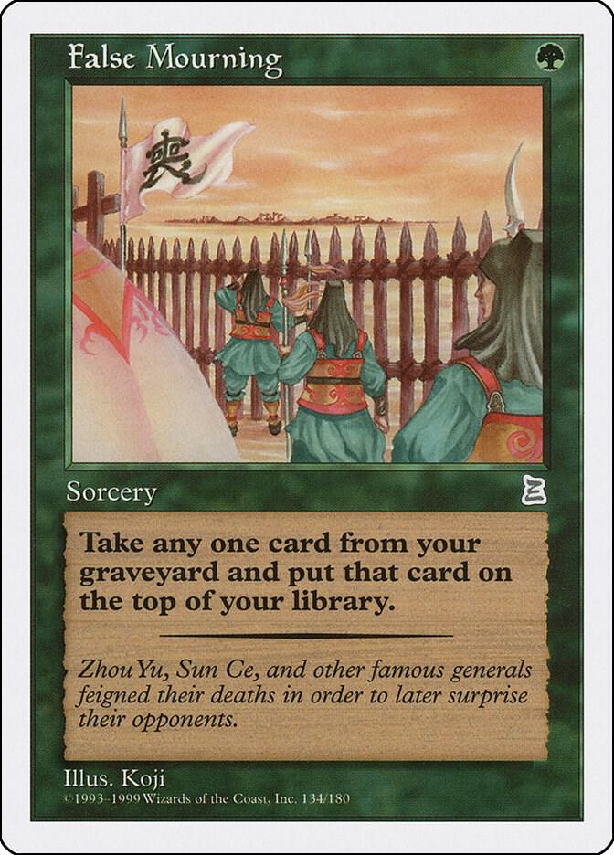 False Mourning 134 card from Portal Three Kingdoms