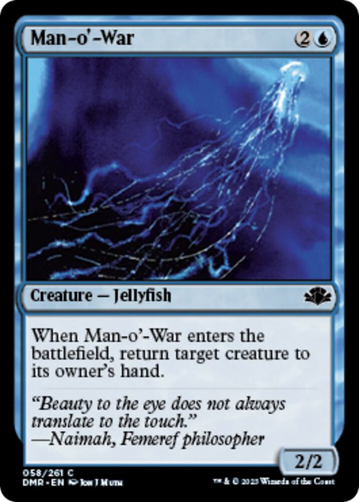 Man-o'-War 58 card from Dominaria Remastered