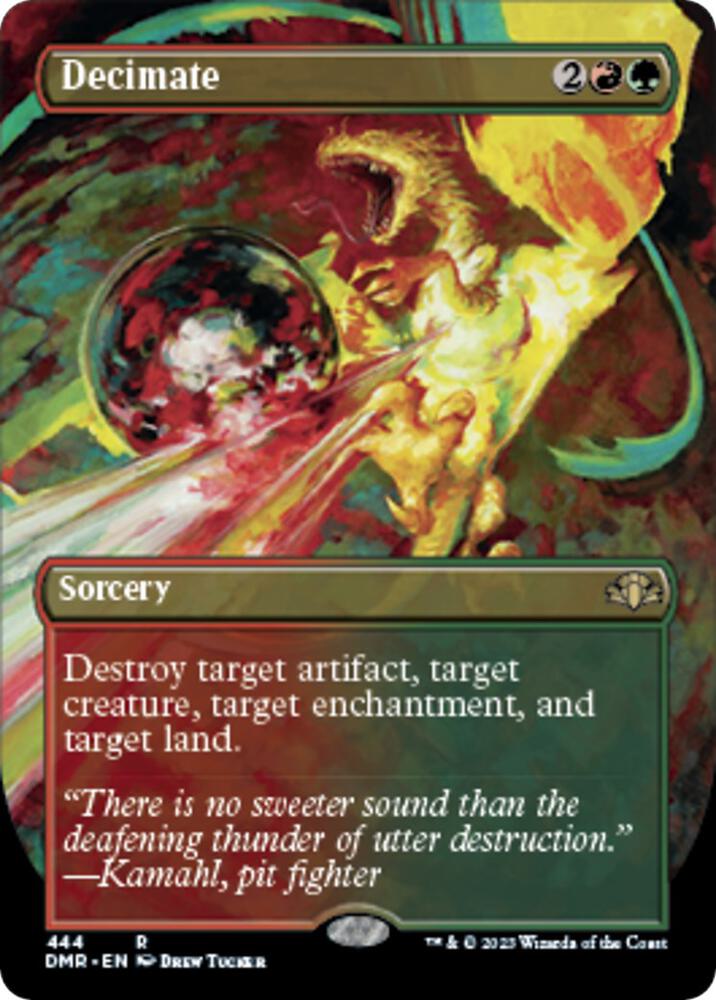 Decimate (Borderless) 444 card from Dominaria Remastered