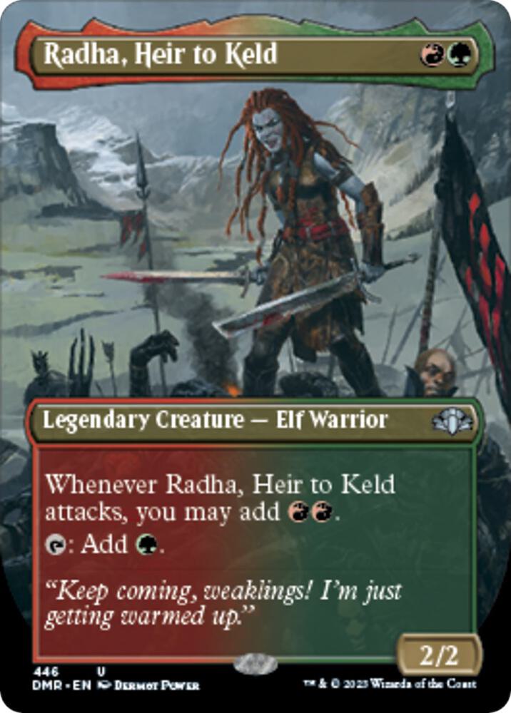 Radha, Heir to Keld (Borderless) 446 card from Dominaria Remastered