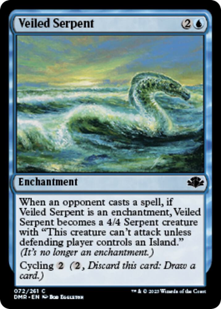 Veiled Serpent 72 card from Dominaria Remastered