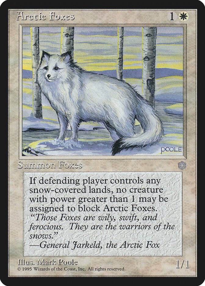Arctic Foxes card from Ice Age