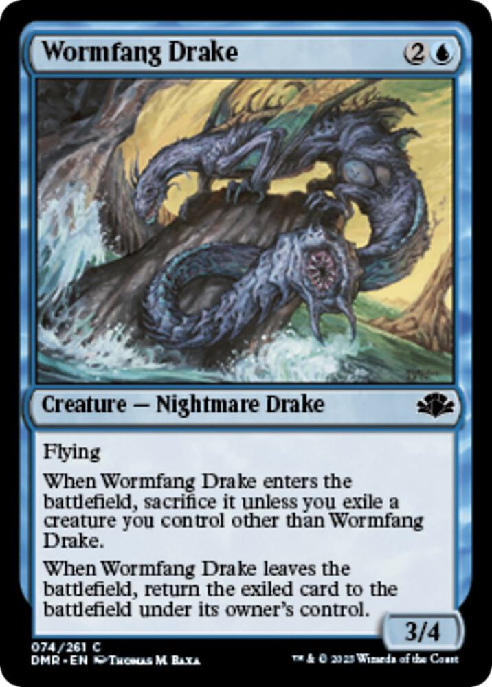 Wormfang Drake 74 card from Dominaria Remastered