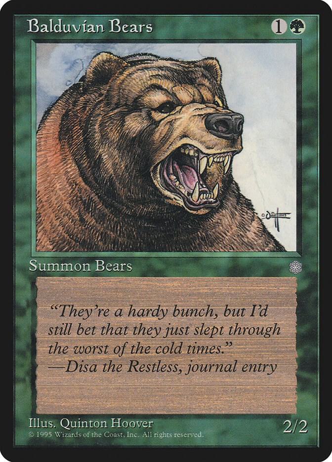 Balduvian Bears card from Ice Age