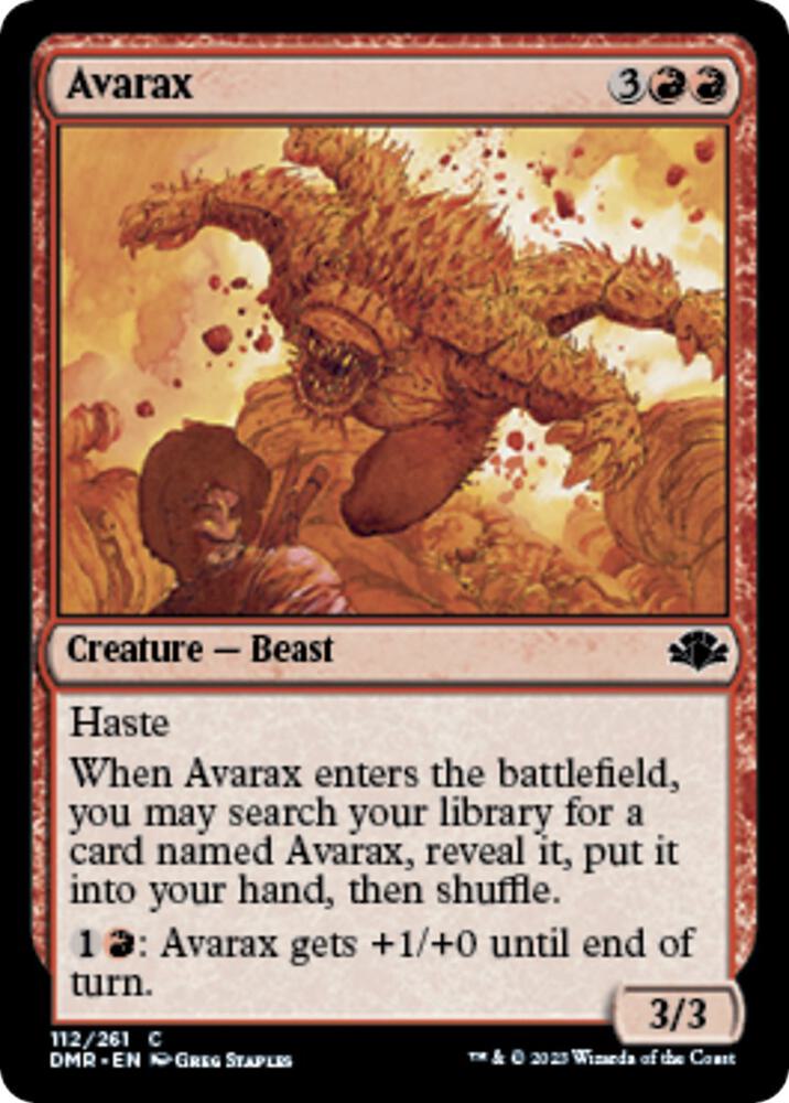 Avarax 112 card from Dominaria Remastered