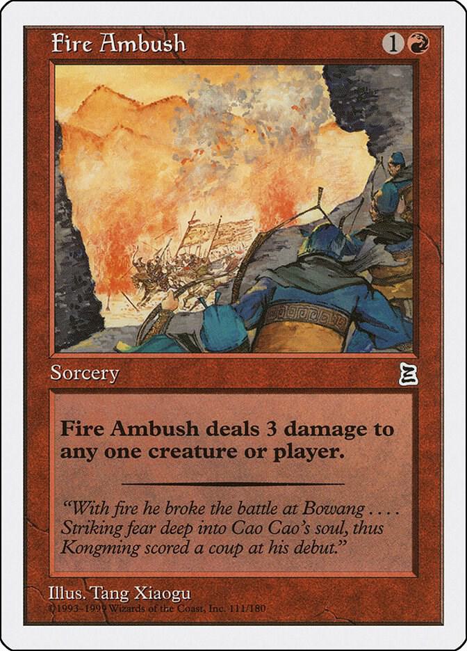 Fire Ambush 111 card from Portal Three Kingdoms