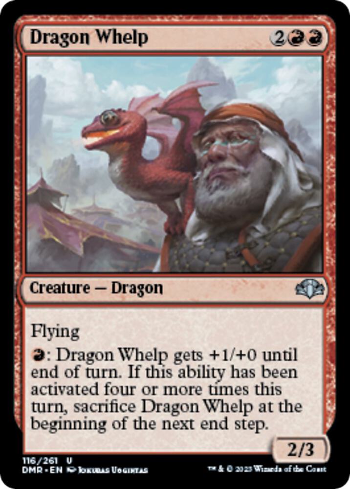 Dragon Whelp 116 card from Dominaria Remastered