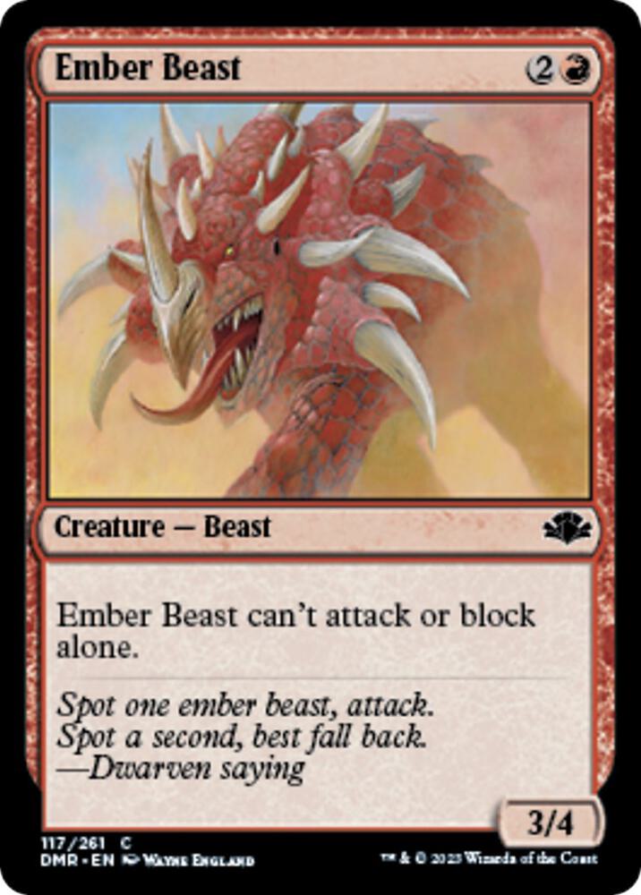 Ember Beast 117 card from Dominaria Remastered