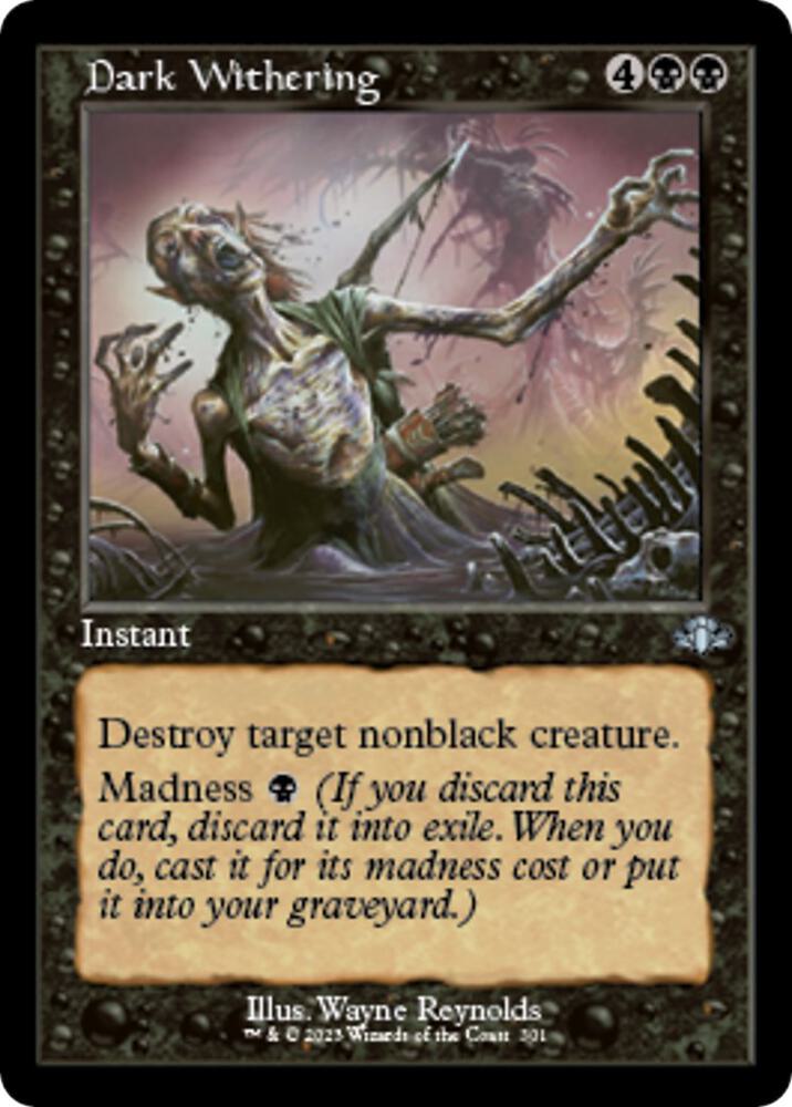 Dark Withering (Retro Frame) 301 card from Dominaria Remastered