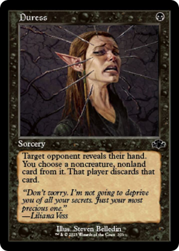 Duress (Retro Frame) 303 card from Dominaria Remastered