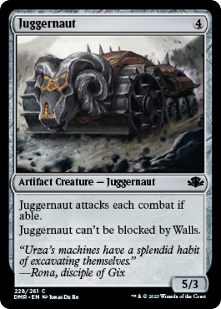Juggernaut 228 card from Dominaria Remastered