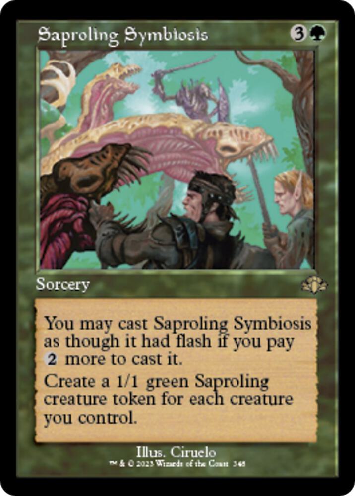 Saproling Symbiosis (Retro Frame) 348 card from Dominaria Remastered