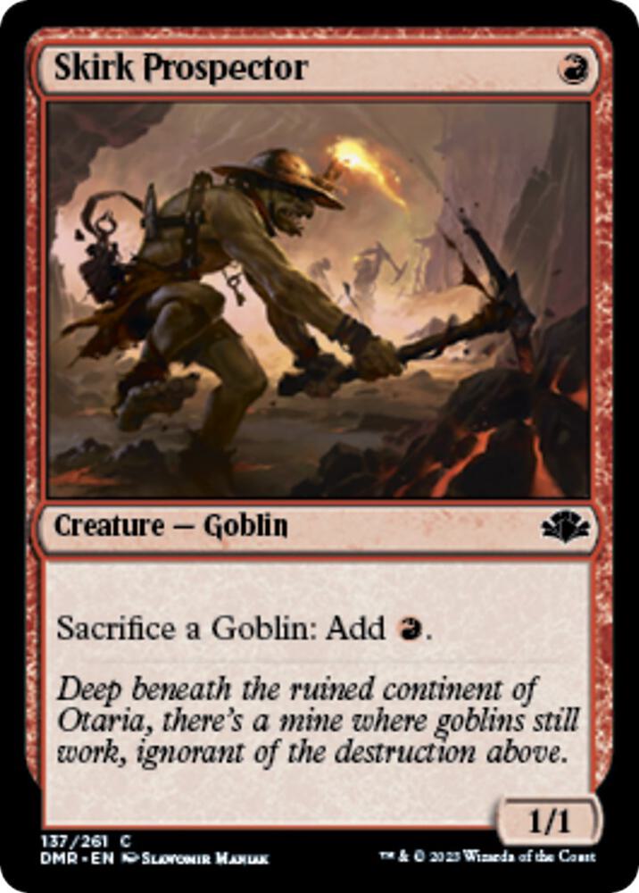 Skirk Prospector 137 card from Dominaria Remastered