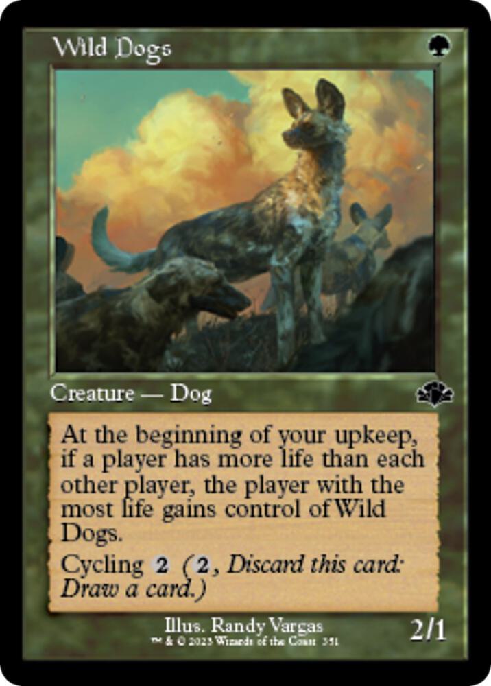 Wild Dogs (Retro Frame) 351 card from Dominaria Remastered