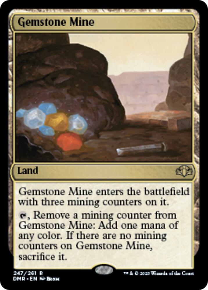 Gemstone Mine 247 card from Dominaria Remastered