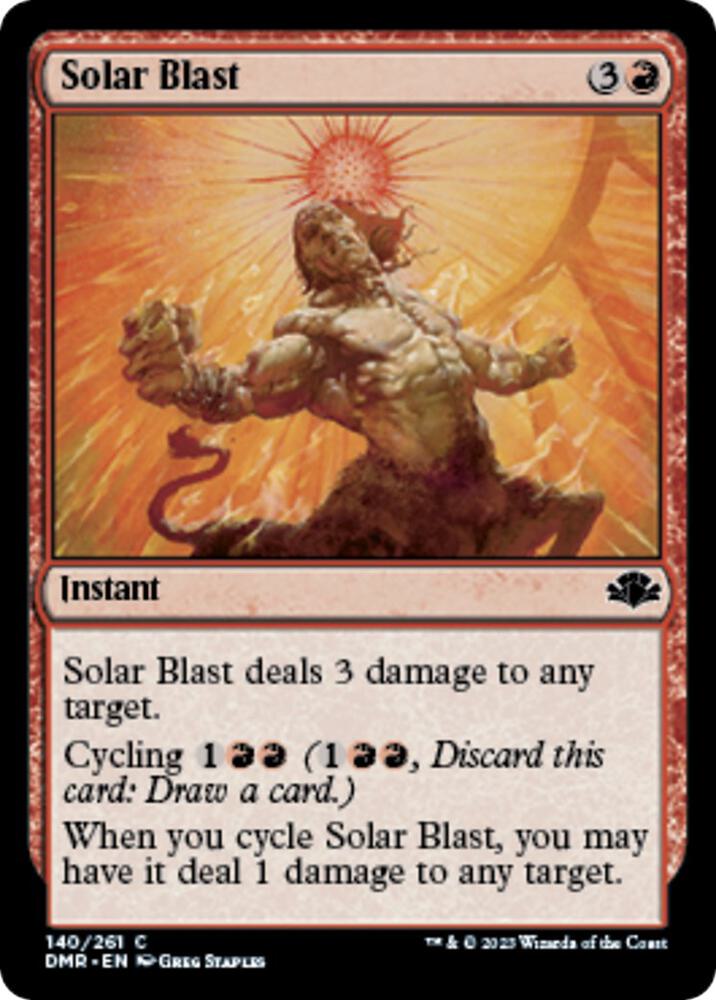 Solar Blast 140 card from Dominaria Remastered